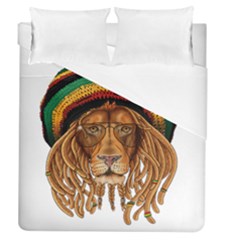 Lion Rastafari Duvet Cover (queen Size) by Jancukart