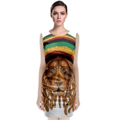 Lion Rastafari Classic Sleeveless Midi Dress by Jancukart