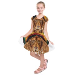 Lion Rastafari Kids  Short Sleeve Dress