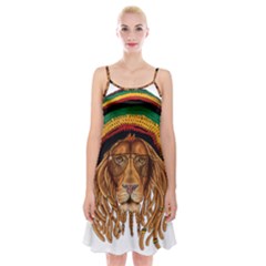 Lion Rastafari Spaghetti Strap Velvet Dress