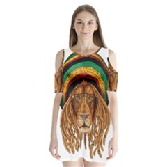 Lion Rastafari Shoulder Cutout Velvet One Piece