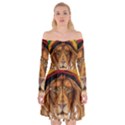 Lion Rastafari Off Shoulder Skater Dress View1