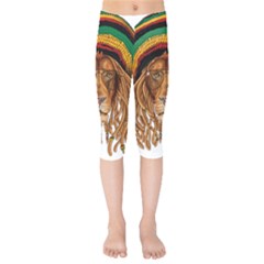 Lion Rastafari Kids  Capri Leggings 