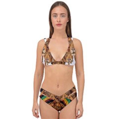 Lion Rastafari Double Strap Halter Bikini Set by Jancukart