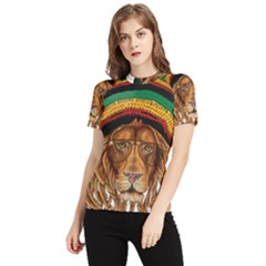 Lion Rastafari Women s Short Sleeve Rash Guard