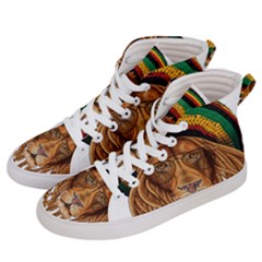 Lion Rastafari Men s Hi-top Skate Sneakers by Jancukart