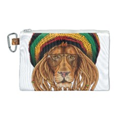 Lion Rastafari Canvas Cosmetic Bag (large)