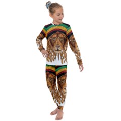 Lion Rastafari Kids  Long Sleeve Set  by Jancukart