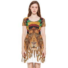 Lion Rastafari Inside Out Cap Sleeve Dress by Jancukart