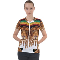 Lion Rastafari Short Sleeve Zip Up Jacket