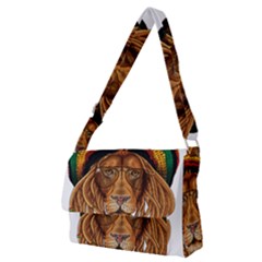 Lion Rastafari Full Print Messenger Bag (m) by Jancukart