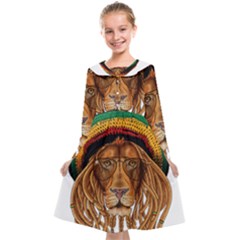 Lion Rastafari Kids  Midi Sailor Dress