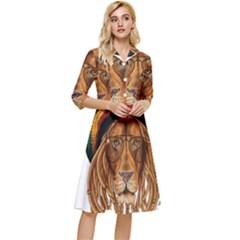 Lion Rastafari Classy Knee Length Dress