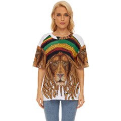 Lion Rastafari Oversized Basic Tee by Jancukart