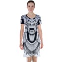 Balinese-art Barong-drawing-bali Short Sleeve Nightdress View1