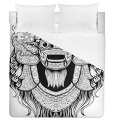 Balinese-art Barong-drawing-bali Duvet Cover (queen Size)