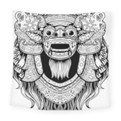 Balinese-art Barong-drawing-bali Square Tapestry (large)