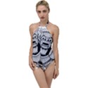 Balinese-art Barong-drawing-bali Go with the Flow One Piece Swimsuit View1