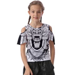 Balinese-art Barong-drawing-bali Kids  Butterfly Cutout Tee