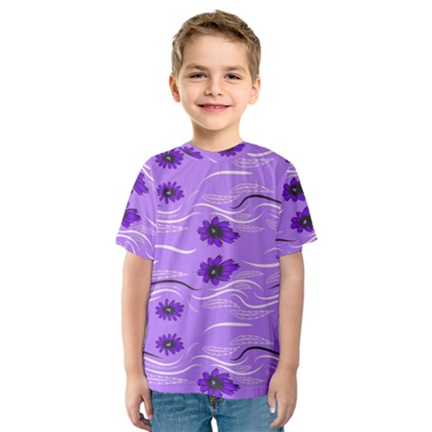 Folk Flowers Print Floral Pattern Ethnic Art Kids  Sport Mesh Tee by Eskimos