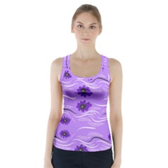 Folk Flowers Print Floral Pattern Ethnic Art Racer Back Sports Top by Eskimos