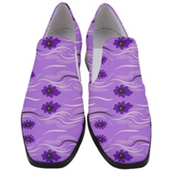 Folk Flowers Print Floral Pattern Ethnic Art Women Slip On Heel Loafers by Eskimos