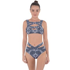 Folk Flowers Print Floral Pattern Ethnic Art Bandaged Up Bikini Set  by Eskimos