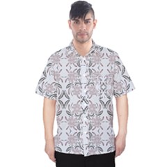 Folk Flowers Print Floral Pattern Ethnic Art Men s Hawaii Shirt