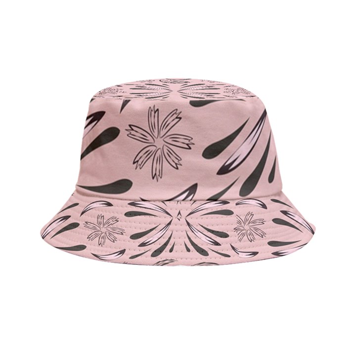 Folk flowers print Floral pattern Ethnic art Inside Out Bucket Hat