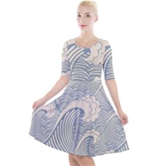 4c2e940f5bda3ab6630f3af5b374bd0a Quarter Sleeve A-line Dress