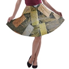 All That Glitters Is Gold  A-line Skater Skirt by Hayleyboop