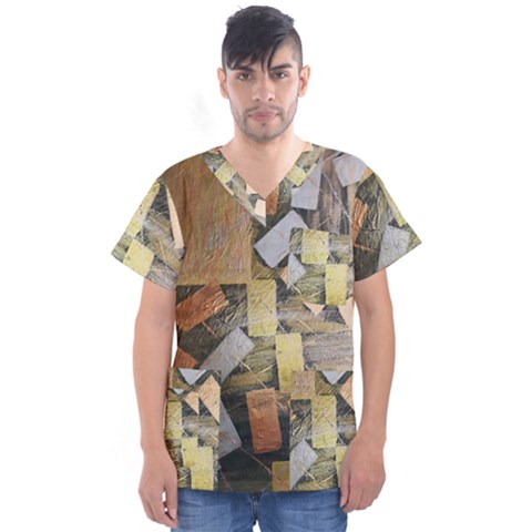 All That Glitters Is Gold  Men s V-neck Scrub Top by Hayleyboop