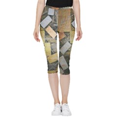 All That Glitters Is Gold  Inside Out Lightweight Velour Capri Leggings 