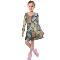 All That Glitters Is Gold  Kids  Long Sleeve Velvet Dress