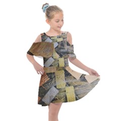 All That Glitters Is Gold  Kids  Shoulder Cutout Chiffon Dress by Hayleyboop