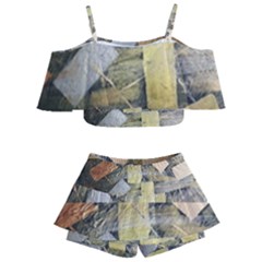 All That Glitters Is Gold  Kids  Off Shoulder Skirt Bikini by Hayleyboop