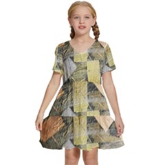 All That Glitters Is Gold  Kids  Short Sleeve Tiered Mini Dress