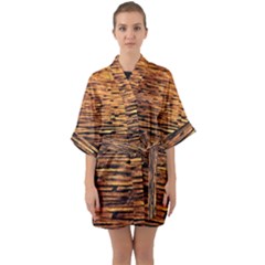 Cobblestones Half Sleeve Satin Kimono  by artworkshop