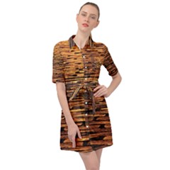 Cobblestones Belted Shirt Dress by artworkshop