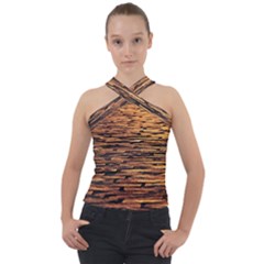 Cobblestones Cross Neck Velour Top by artworkshop