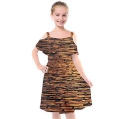 Cobblestones Kids  Cut Out Shoulders Chiffon Dress by artworkshop