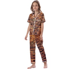 Cobblestones Kids  Satin Short Sleeve Pajamas Set