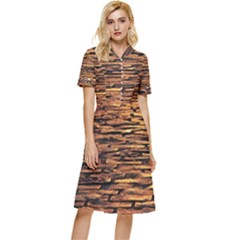 Cobblestones Button Top Knee Length Dress by artworkshop