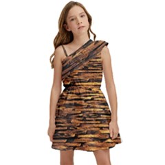 Cobblestones Kids  One Shoulder Party Dress by artworkshop