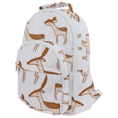 Cute Animal Deer Rounded Multi Pocket Backpack