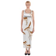 Cute Animal Deer Fitted Maxi Dress by artworkshop