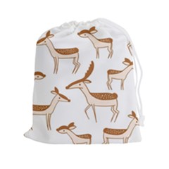 Cute Animal Deer Drawstring Pouch (2xl) by artworkshop