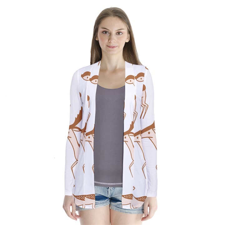 Cute Animal Deer Drape Collar Cardigan