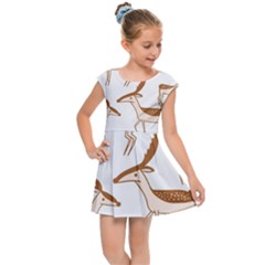 Cute Animal Deer Kids  Cap Sleeve Dress by artworkshop