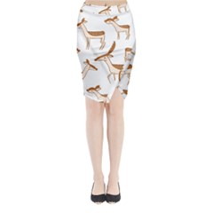 Cute Animal Deer Midi Wrap Pencil Skirt by artworkshop